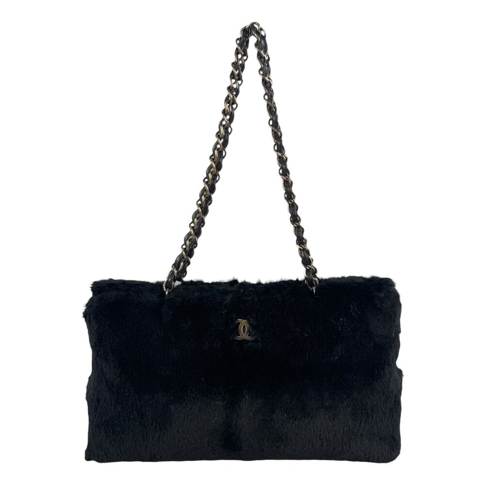 Chanel Vintage Rabbit Fur Shoulder Bag